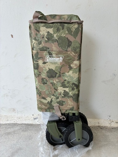 【未使用】Coleman アウトドアワゴン 迷彩 カモフラ 折りたたみ キャリーカート