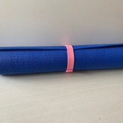 ヨガマット ブルー エクササイズ ピラティス キャリーストラップ付きの画像