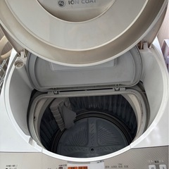 SHARP 縦型洗濯機 ION COAT ホワイトの画像