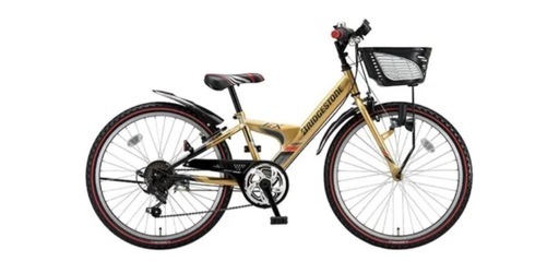 超美品 ブリヂストン｜BRIDGESTONE 24型 子供用自転車 エクスプレスジュニア (ゴールド＆ブラック/外装6段変速) EX46