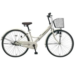 美品 通学 自転車 26インチ マットホワイト provrosの画像