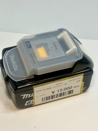 （中古美品 ）マキタ  BL1860B バッテリー（6.0Ah 18V）沖縄市KODEN