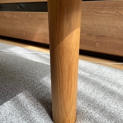 【美品】MUJI 木製テーブル 140x80cm 脚付の画像