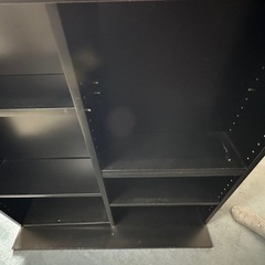 本棚 収納ラック 可動棚 ブラック 90cm 高さ調整可 棚板調整 書棚②の画像