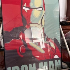 アイアンマン　ironman ポスター　インテリア　絵　壁紙　アート　雑貨　アートパネル　marvel マーベル　額縁　　おしゃれ　飾り　アート　絵　の画像
