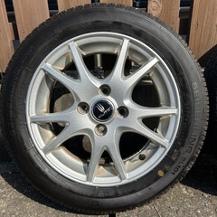 軽自動車アルミホイール付バリ溝夏タイヤ4本セットの画像
