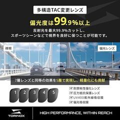 [TORINOX] サングラス メンズ 運転用 偏光サングラス 超軽量 UV400 ゴルフ 釣り スポーツの画像