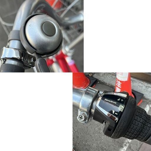 26インチ 自転車 6段変速 agenda 鍵付き レッド 赤 シティサイクル ママチャリ☆札幌市 白石店