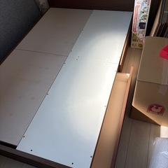 ニトリ　セミダブル　収納付き　ベッドフレーム
の画像