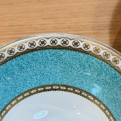 A8133【ウェッジウッド】ユーランダー パウダー ターコイズ ピオニー トリオ 2客の画像