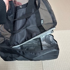 【UNIQLO 】美品　メッシュトートバッグ 黒の画像