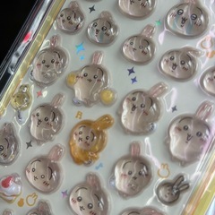 正規品 サンスター 新品未使用✨️ちいかわ BONBON DROP シール 2種セット（ハチワレ・うさぎ）の画像