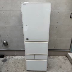 128⭐️2017年製美品★東芝冷蔵庫　自動製氷付き　ガラス扉　大型5ドア　410Lの画像