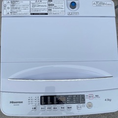 美品 Hisense / ハイセンス 洗濯機 4.5kgの画像
