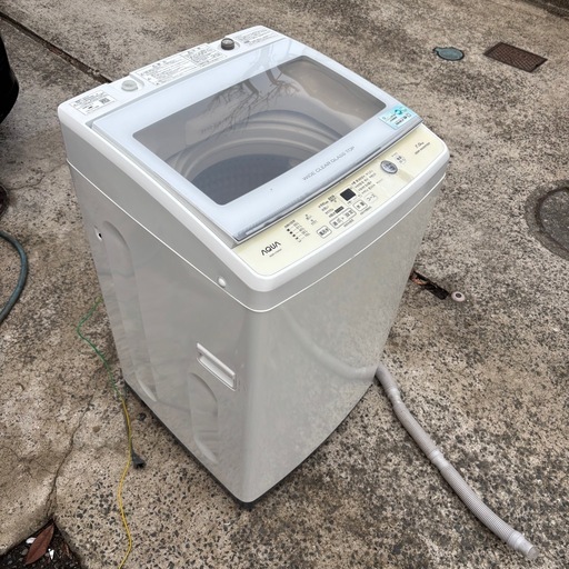 【激安/配達可】 相場2万超 2年使用 7kg Aqua 静音 ダイレクトモーター洗濯機 AQW-V7M
