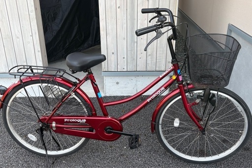 自転車24インチ(ワインレッド)綺麗