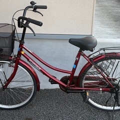 自転車24インチ(ワインレッド)綺麗の画像