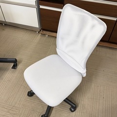 【超美品‼️】定価5,980円♪ 山善 昇降オフィスチェア 爽快メッシュチェア ランバーサポート付き 事務椅子 イス ホワイト♪の画像