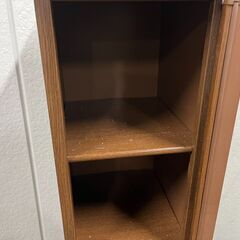 YODOKO ヨドコウ スチール製 キッチンラック 食器棚 縦長収納 隙間収納 ブラウン 幅28cm×奥行36cm×高さ177cm の画像