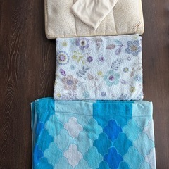 枕 まくら 専用カバー付　タオルケット2枚まとめ売りの画像