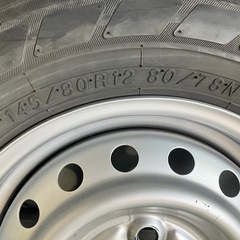 145  80 R12 ホイール付き　4本　エブリイ　クリッパー　ハイゼット　ミニキャブ　バンの画像