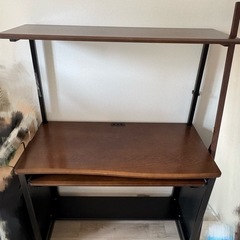 ワークデスク　上棚付きの画像