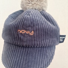 美品　BREEZE ブリーズ　コーデュロイベビーキャップ　ネイビー　48cmの画像