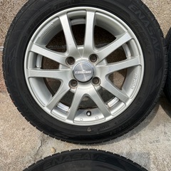 【軽自動車用 155/65R13 DUNLOP ENASAVE EC204 2022年製タイヤ付き 社外品13インチアルミホイール EUROMAGIC  SPORT-S02　13X4.5 J  INSET 43  4本セット 】ムーブ・ワゴンR・ライフ・パレット・その他の画像