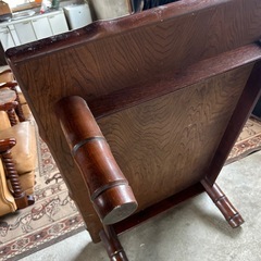 和風ローテーブル 木製 一枚板風の画像