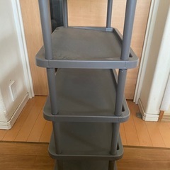 プラスチック製シューズラック5段の画像