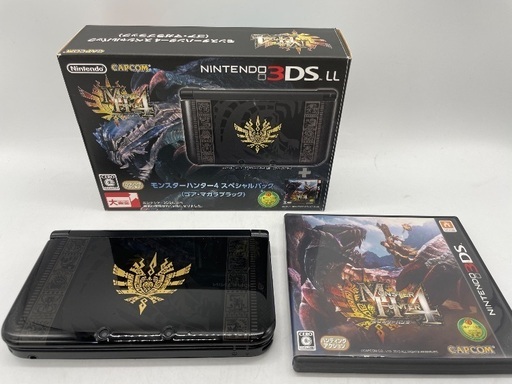 【トレファク足立扇店】Nintendo 3DS LL RED-001 ﾓﾝｽﾀｰﾊﾝﾀｰ4 ｽﾍﾟｼｬﾙﾊﾟｯｸ（ｺﾞｱ･ﾏｶﾞﾗﾌﾞﾗｯｸ）付属品完備