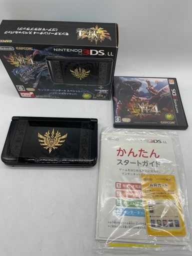 【トレファク足立扇店】Nintendo 3DS LL RED-001 ﾓﾝｽﾀｰﾊﾝﾀｰ4 ｽﾍﾟｼｬﾙﾊﾟｯｸ（ｺﾞｱ･ﾏｶﾞﾗﾌﾞﾗｯｸ）付属品完備