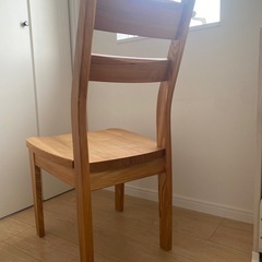 タモ天然木　ダイニングチェア　4脚セットの画像