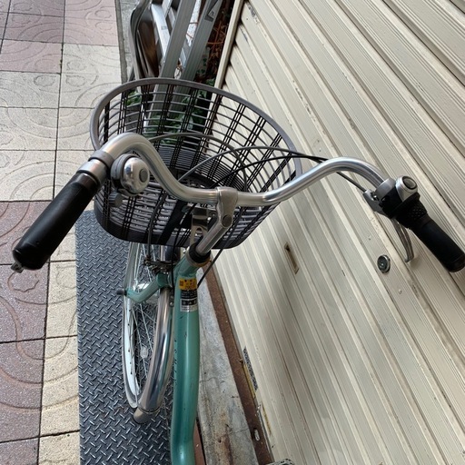 ASMIX 自転車　前カゴ　ママチャリ　水色　24インチ