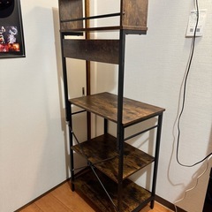 木製キッチンラック レンジボード 棚 収納の画像