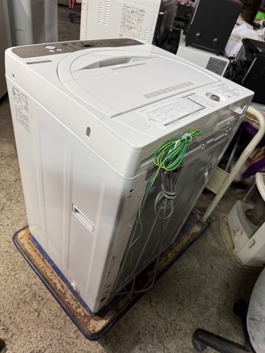 シャープ タテ型 全自動洗濯機 洗濯 5.5kg ボディ幅52.0cm ホワイト ES-GE5J-W