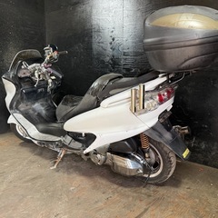 ★支払総額4.8万円★関東圏内即日配送可能！ 全車走行テスト済み！ヤマハ マジェスティC 白 SG03J 社外マフラー！社外ミラー！ 社外レバー！ 社外リアサス！ アルミステップ！カスタムベースに♪の画像