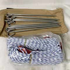 Soomloom スームルーム Adranus レクタタープ 4.9×4.0 自在付きロープ ペグ 袋セット アウトドア用品 カラー: ベージュ 未使用保管品の画像