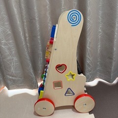 知育おもちゃ　手押し車(木製ベビーウォーカー)の画像