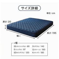 マットレス スーパーハード かため クイーンサイズの画像