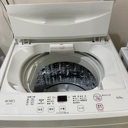 【引渡し先決定】RORO 洗濯機 6.0kg