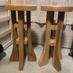 4月中旬削除します　木製　椅子　2脚の画像