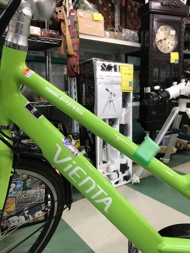 ジャングルジャングル貝塚店　ヤマハ　VIENTA 電動アシスト自転車　26インチ　チェック済み　グリーン　貝塚市　二色浜　リサイクルシ
