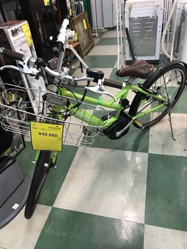 ジャングルジャングル貝塚店　ヤマハ　VIENTA 電動アシスト自転車　26インチ　チェック済み　グリーン　貝塚市　二色浜　リサイクルシ