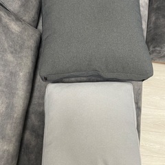 vanilla サンドイッチクッション 小:ライトグレー × 大:チャコールの画像