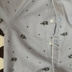 ゾウ柄 ロンパース 70cm の画像