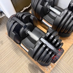 【超美品‼️】可変式ダンベル 38kg×2個セット17段階調節 (4~38kg) 筋トレ トレーニング用品 ブラック♪の画像