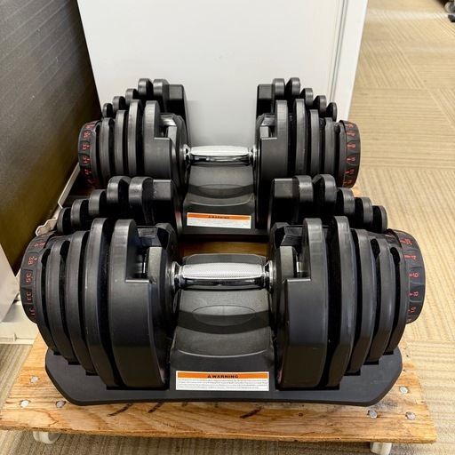 【超美品‼️】可変式ダンベル 38kg×2個セット17段階調節 (4~38kg) 筋トレ トレーニング用品 ブラック♪