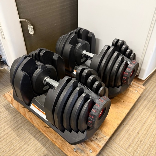 【超美品‼️】可変式ダンベル 38kg×2個セット17段階調節 (4~38kg) 筋トレ トレーニング用品 ブラック♪