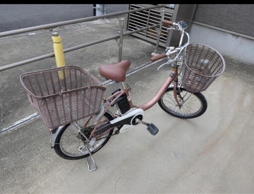 【美品】パナソニック 電動アシスト自転車 (前後カゴ付き)